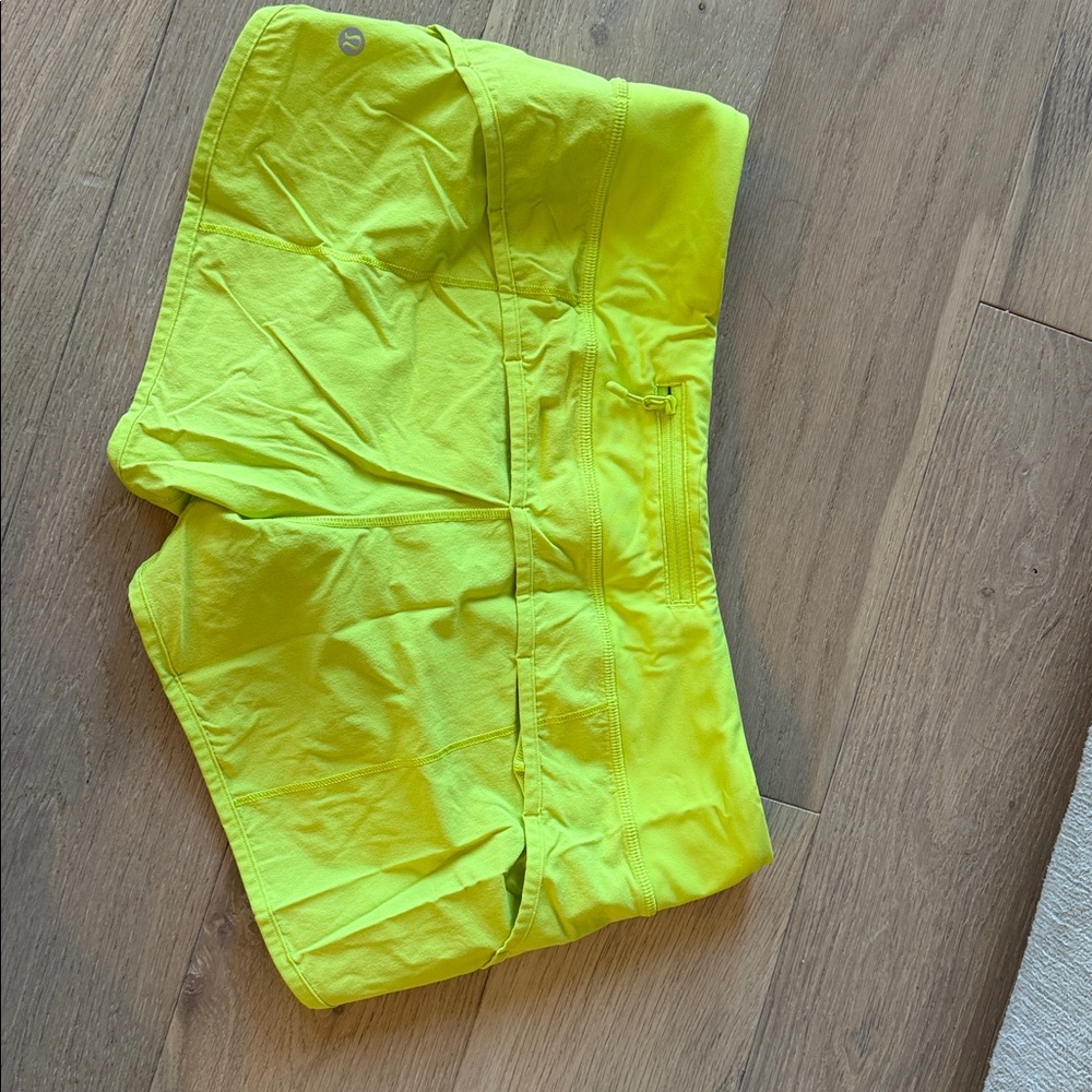 lululemon athletica Neon Yellow Athletic Shorts
